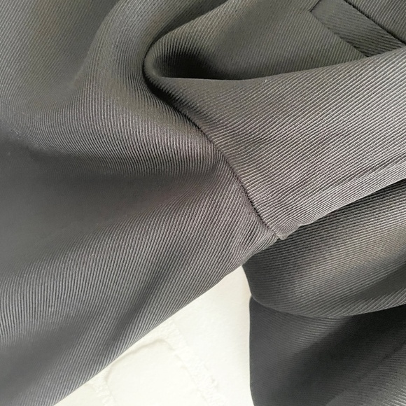 Club Monaco Dress Culotte Trouser pants Crop Bermuda Wide leg Darted Black 00 - Picture 10 of 15